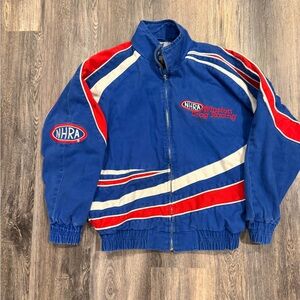Vintage NHRA Winston Drag Racing H3 Sportsgear Denim Jacket (Small)